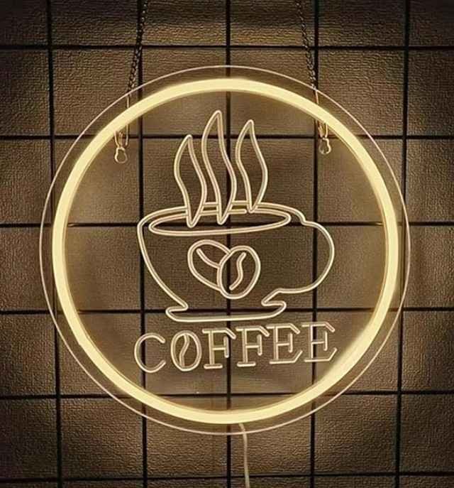 Insegna Neon LED Coffee Decorazione Cucina Italia