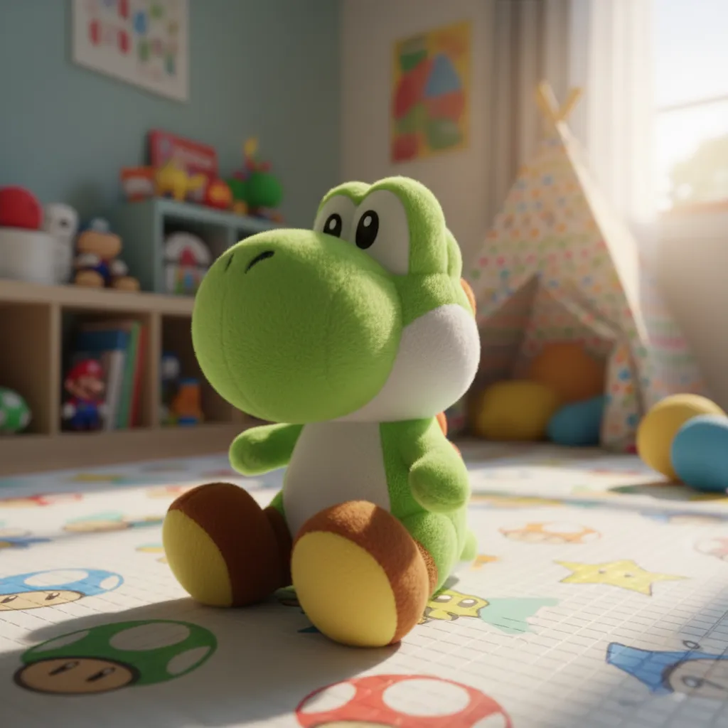 Peluche Yoshi verde Super Mario Italia