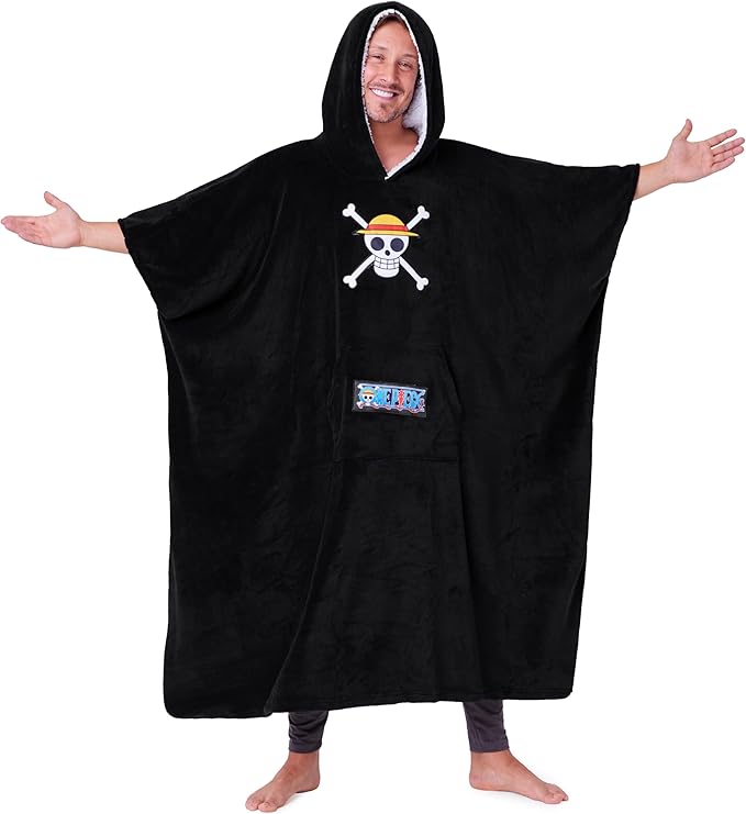 One Piece Poncho Pile Uomo Regalo Anime Manga Italia