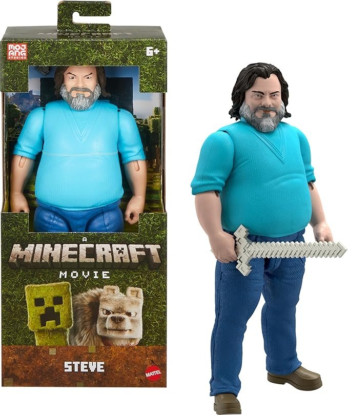 Action Figure Steve Film Minecraft 2025 — Figura dal film
