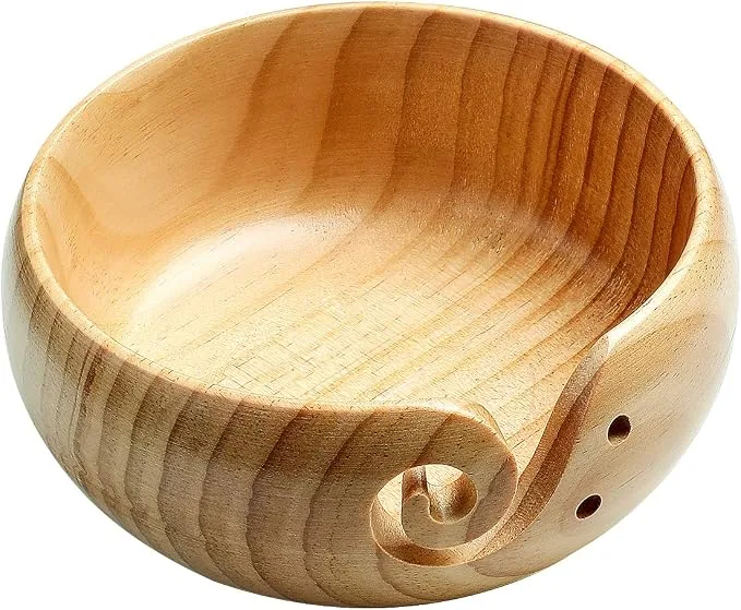 Ciotola in legno Coopay 16cm fatta a mano per conservare gomitoli di lana