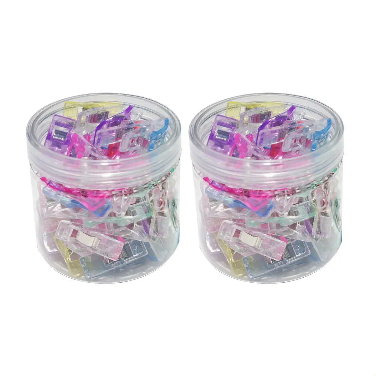 100 clip plastica cucito assortite