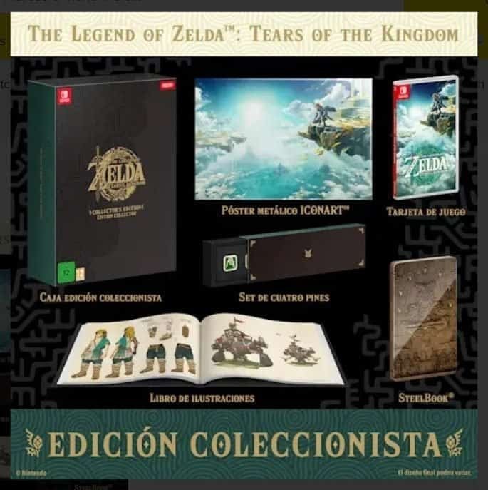 The Legend of Zelda : Tears of the Kingdom — Edizione Speciale Nintendo Switch — Mappa + Artbook