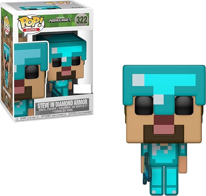 Funko Pop Steve Armatura Diamante Minecraft — Edizione speciale