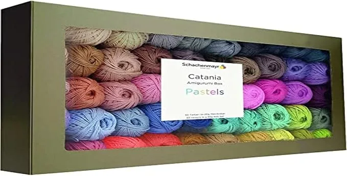 Scatola 50 gomitoli Schachenmayr Catania Amigurumi colori assortiti