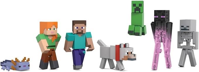Kit 7 Action Figure Minecraft — Pack completo personaggi
