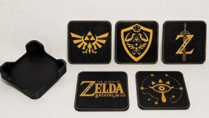 Kit Sottobicchieri Tema The Legend of Zelda