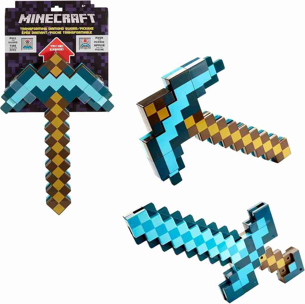 Kit Replica Spada e Piccone Minecraft Diamante — Pack ufficiale