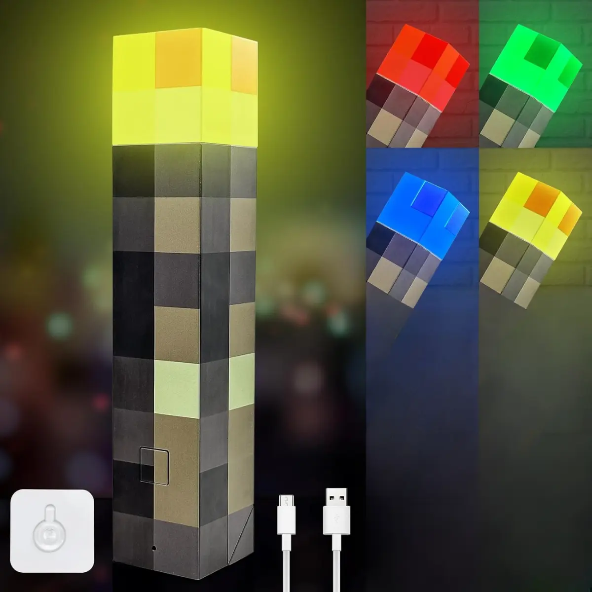 Lampada Torcia Minecraft 4 colori — Replica torcia LED