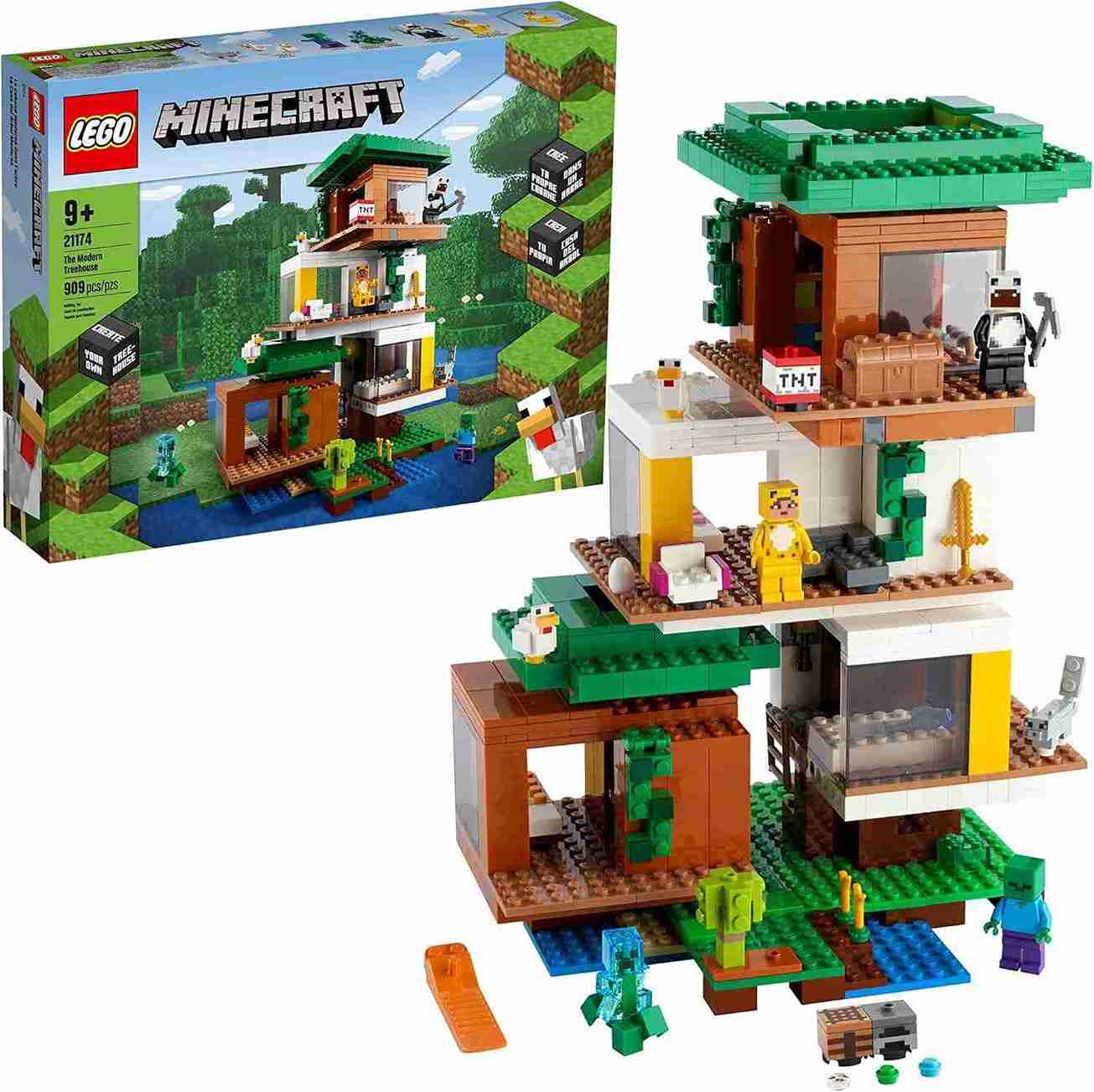 LEGO Minecraft La Casa sull'Albero Moderna — Set di costruzione con minifigure