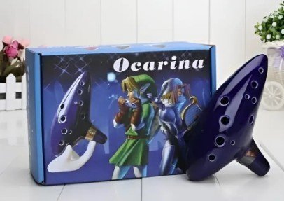 Ocarina del Tempo Replica Funzionale Ceramica Zelda