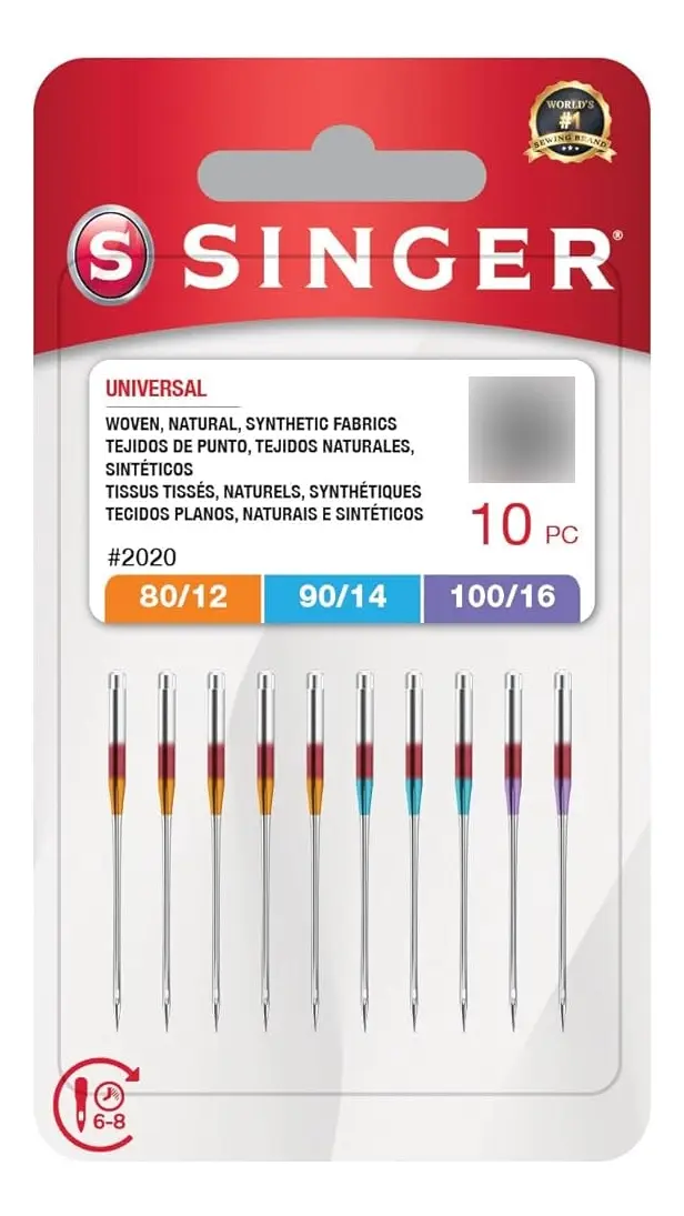 Pack 10 aghi Singer macchina da cucire misure assortite