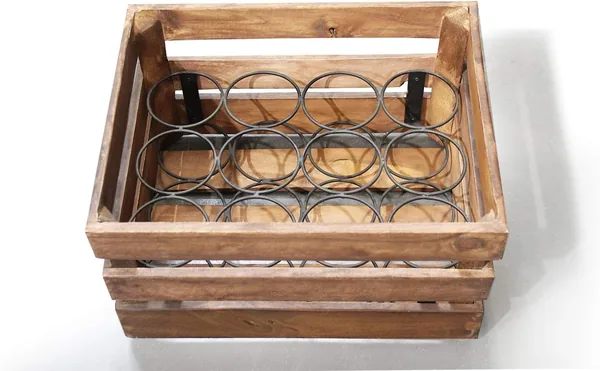 Portabottiglie legno riciclato parete rustico naturale unico