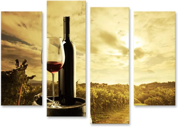 Quadro decorativo tema vino arte sala da pranzo cantina