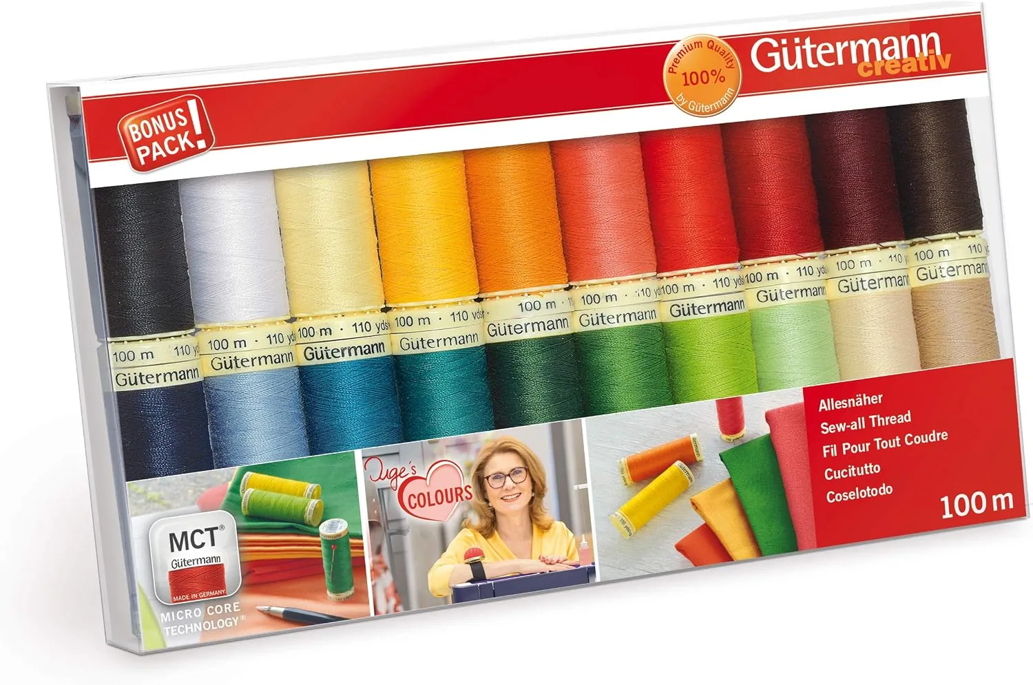 Set fili di cotone naturale Gutermann — 20 rocchetti