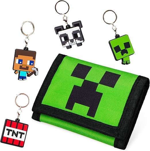 Set portafoglio Minecraft Creeper — Portamonete e accessori