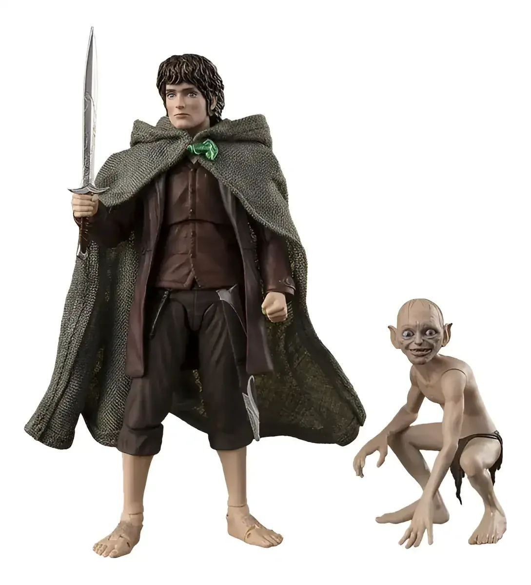 Action figure articolata Frodo Baggins e Gollum S.H.Figuarts Tamashii Nations Bandai