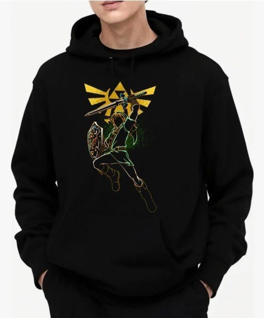 Felpa con Cappuccio Zelda Triforza Nintendo
