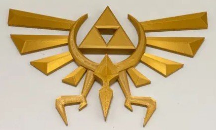Triforza Replica Decorativa Dorata Simbolo Supremo di Hyrule