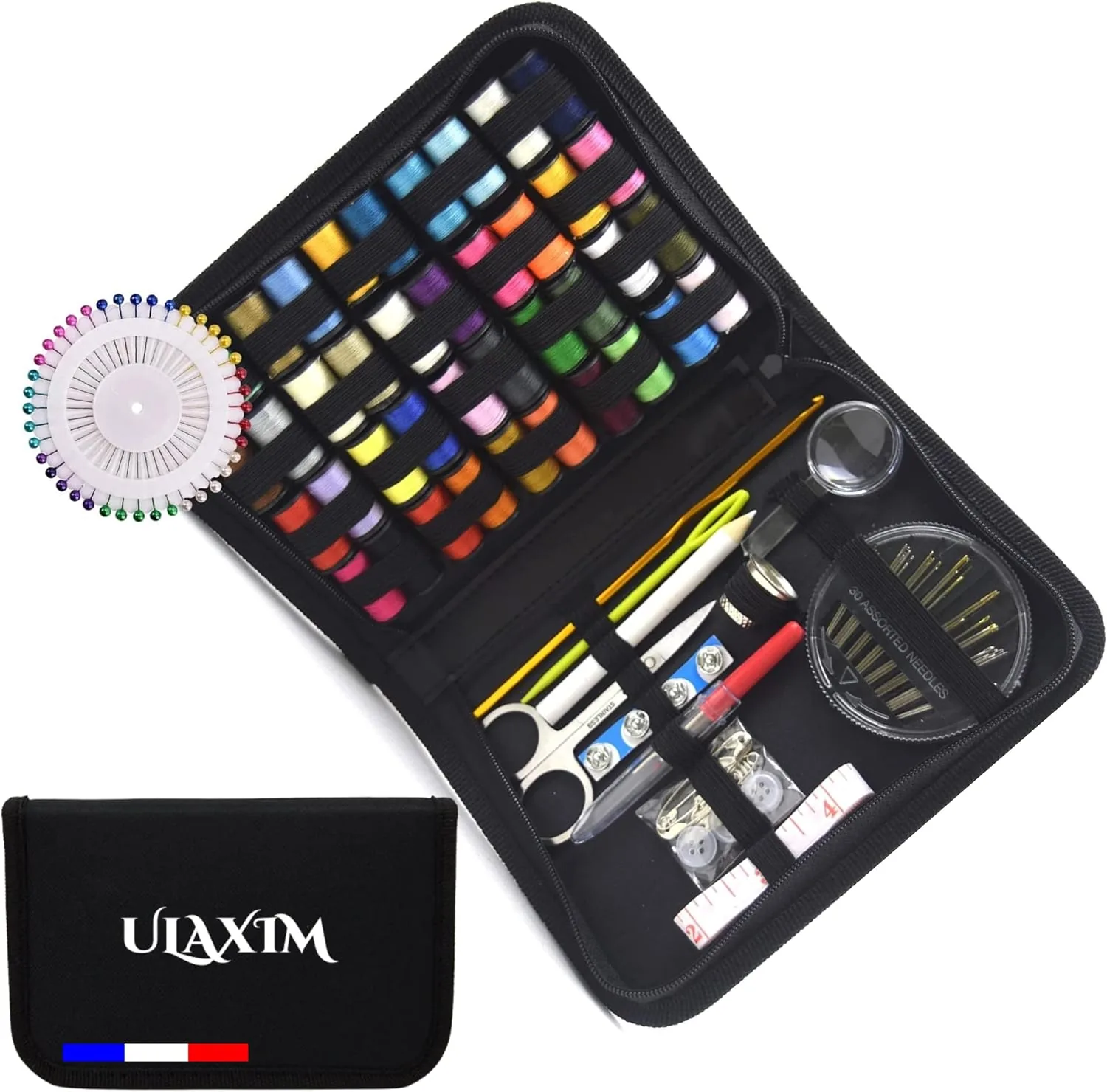 ULAXIM kit da cucito 130 pezzi custodia di trasporto