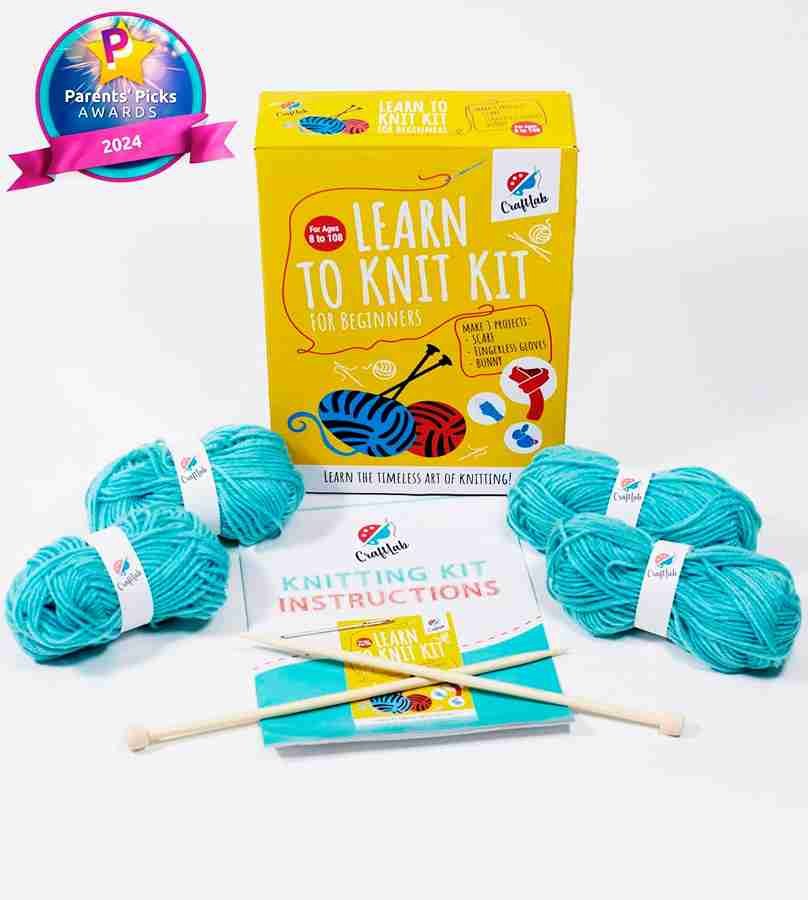 CraftLab kit maglia principiante completo ferri filato accessori