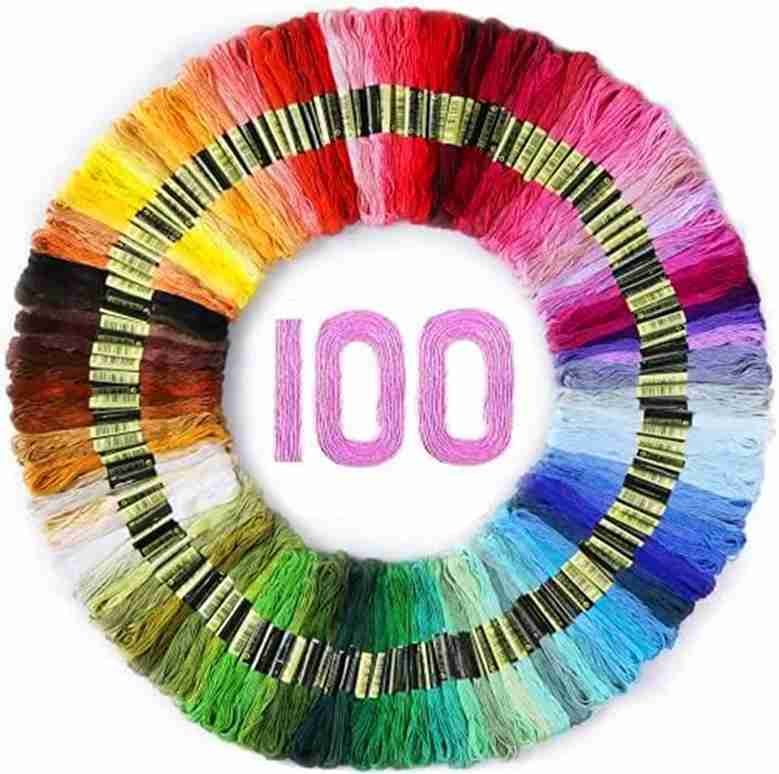Kit 100 Colori Filo Mouliné — Punto Croce 6 Fili