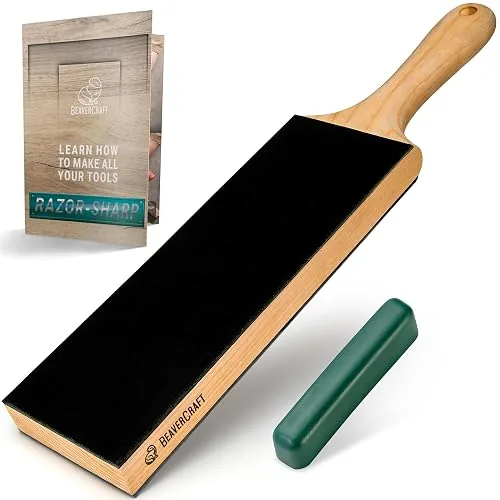 BeaverCraft Kit affilatura in cuoio con pasta lucidante Ls1p1