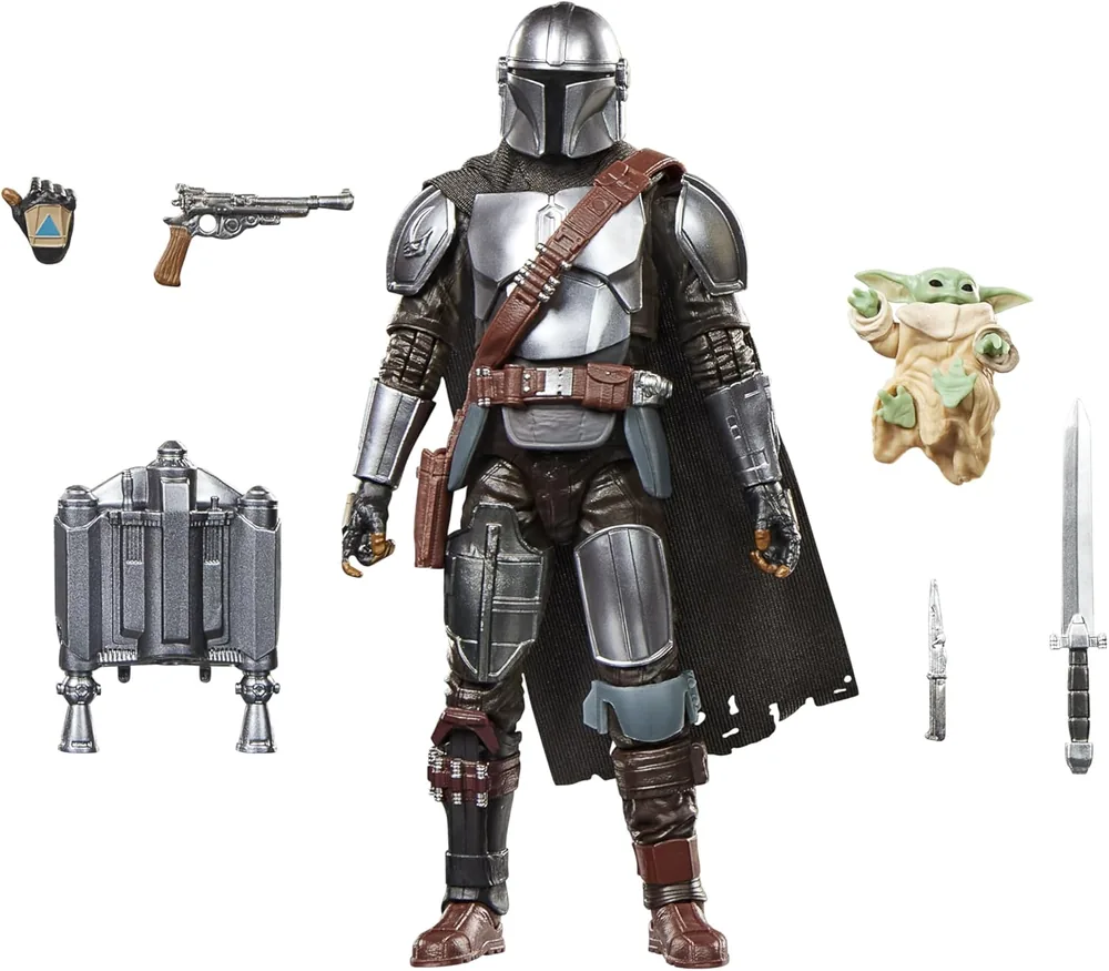 Star Wars Black Series — The Mandalorian e Grogu Deluxe — Set con accessori