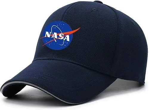 Cappello baseball NASA ricamato regolabile unisex