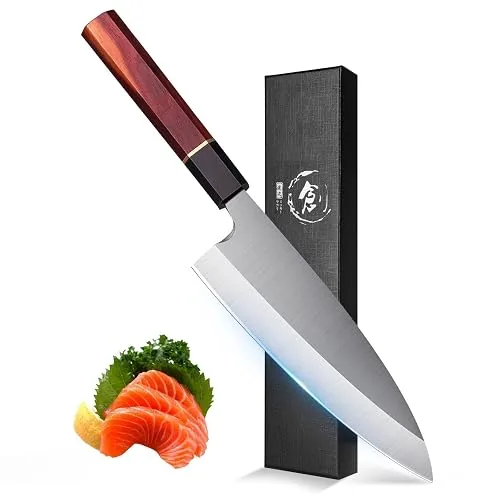 Coltello Deba bocho Golden Bird, 7 pollici, forgiato a mano