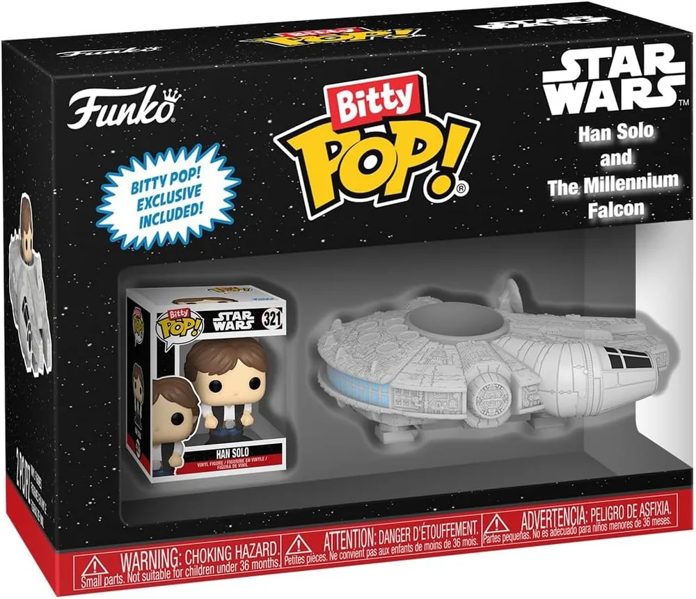 Funko Bitty Pop Ride — Han Solo con Millennium Falcon — Star Wars mini