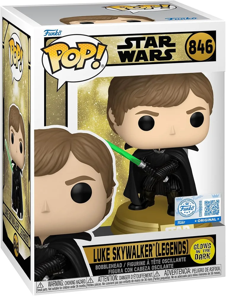 Funko Pop Star Wars Legends — Luke Skywalker Glow in the Dark — Collezionabile