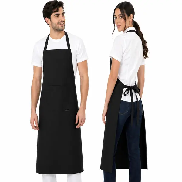 Grembiule cucina pasticceria cotone regolabile lavabile unisex