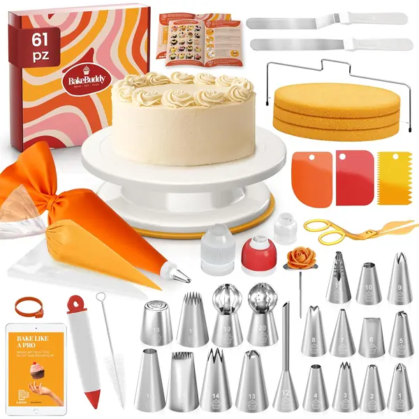 Kit 24 bocchette acciaio inox sac à poche decorazione torte cupcake