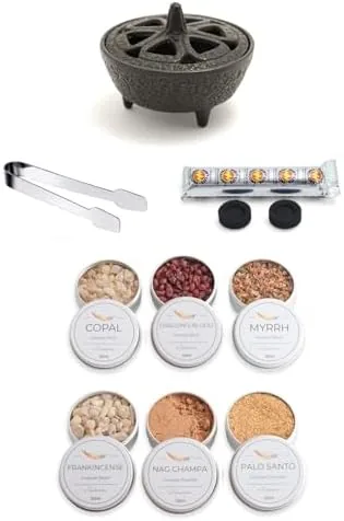 Kit regalo japandi: candele profumate + incenso + porta incenso in ceramica + libro Zen