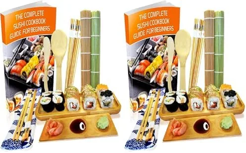 Kit sushi completo 11 pezzi: stuoietta, spatola, cucchiaio per riso