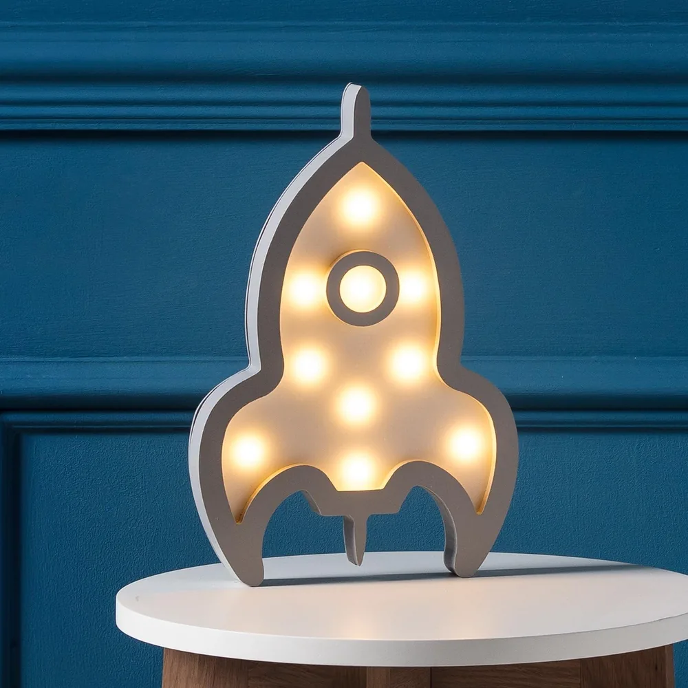 Luce notturna razzo LED a batterie Lights4fun decorazione