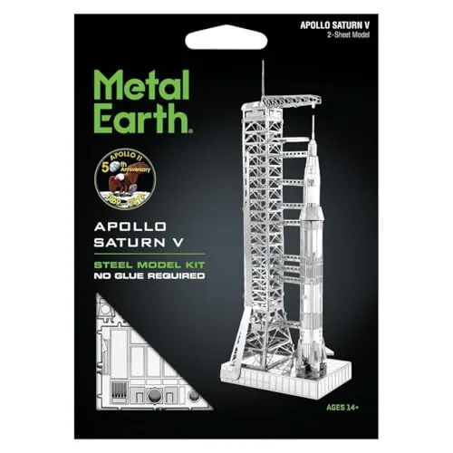 Metal Earth Apollo Saturno V Razzo Modellino 3D acciaio