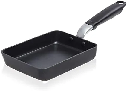 Tamagoyaki Pan Padella rettangolare giapponese per frittata d'uovo, 18×13 cm