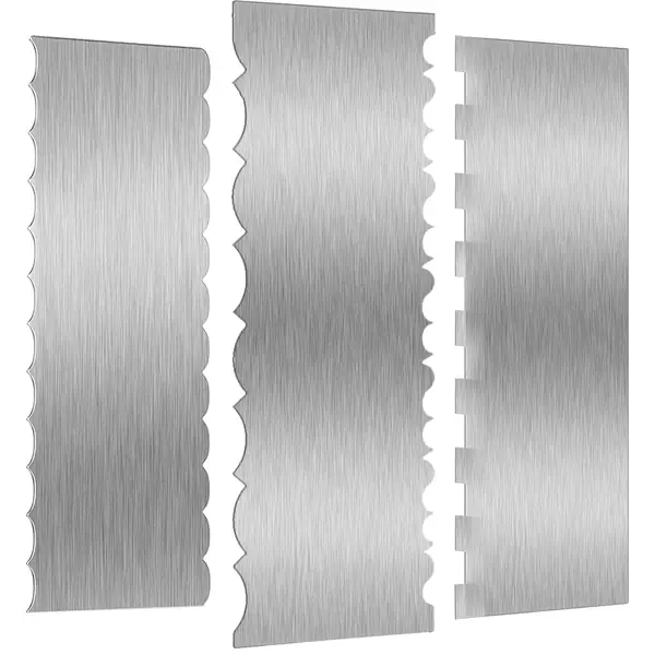 Kit pettini decorazione torta inox motivi texture pasticceria