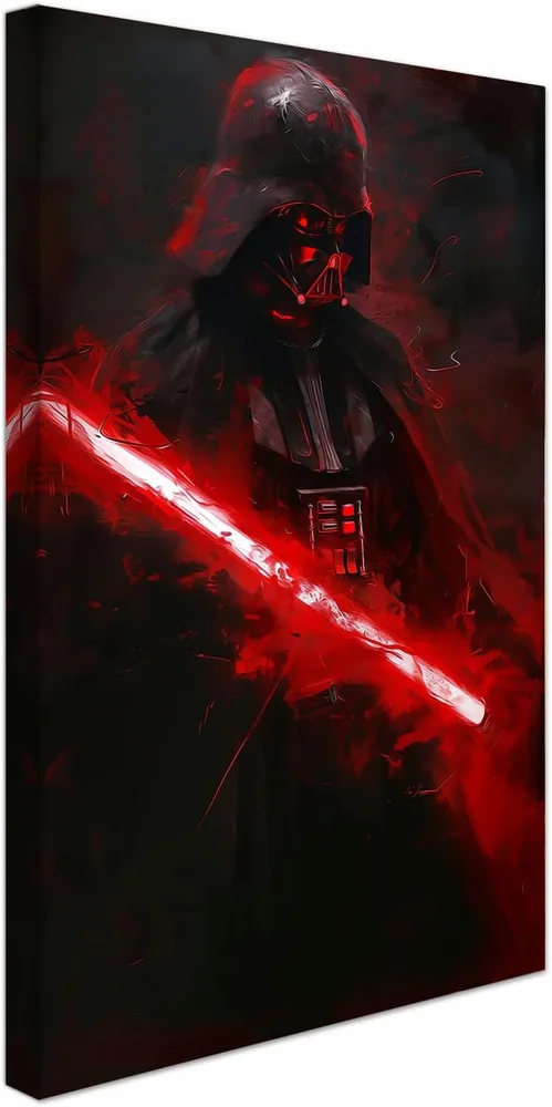 Quadro su tela Darth Vader — Arte murale 60x40cm — Decorazione salotto
