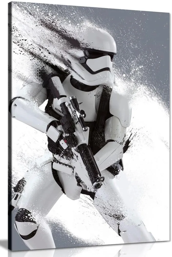 Quadro su Tela Stormtrooper — Bianco e Nero — Formato Portrait A0