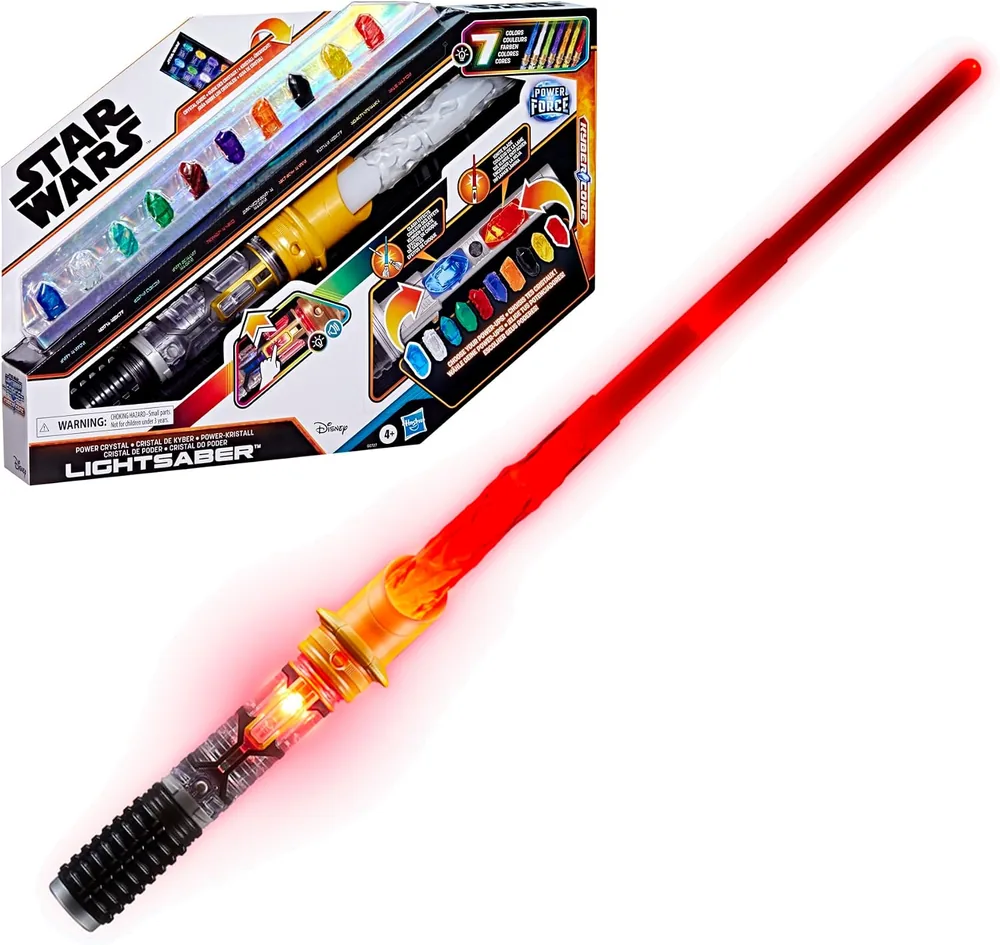 Sciabola Laser Cristallo Kyber — 7 colori 10 cristalli — Bambini da 4 anni