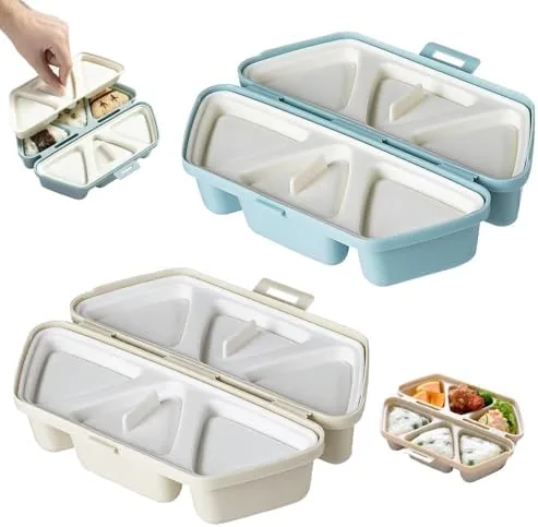 Set 3 stampi per onigiri triangolari in plastica BPA-free