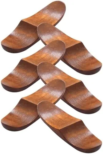 Set 6 appoggini in legno di ciliegio, design minimalista giapponese