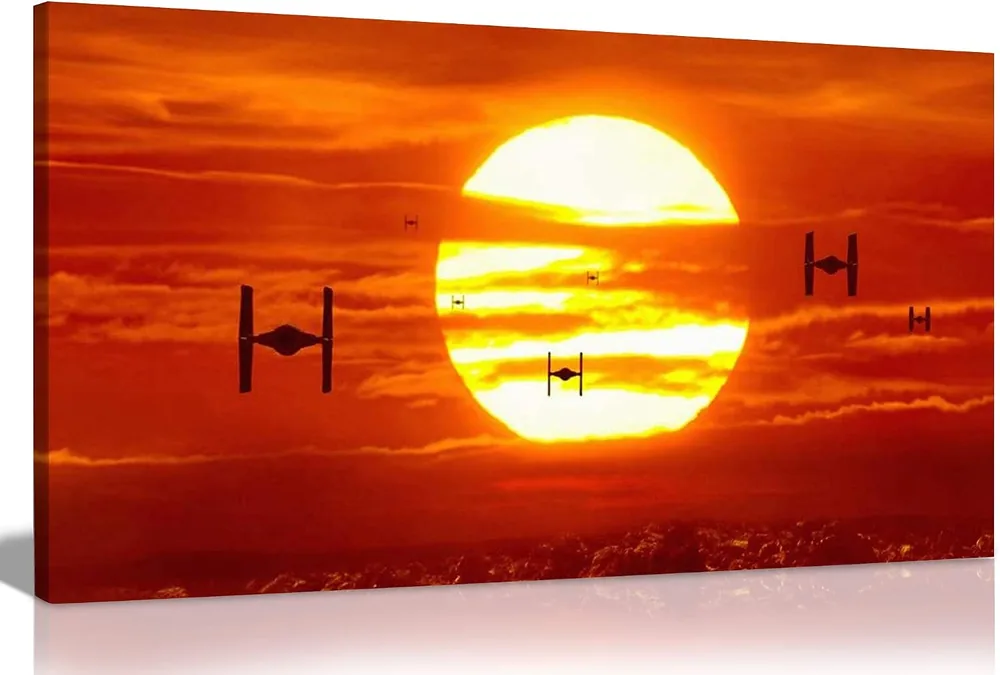 Panther Print — Stampa TIE Fighter al Tramonto — Arte murale Star Wars