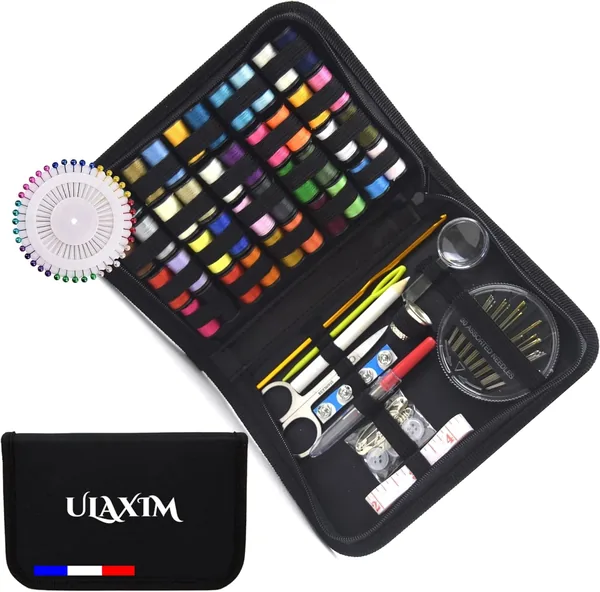 ULAXIM — Kit cucito completo 130 pezzi con astuccio da trasporto