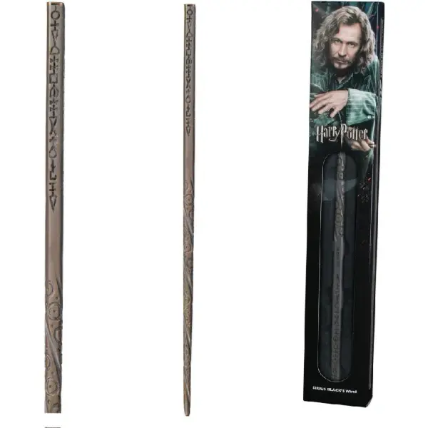 Bacchetta di Sirius Black The Noble Collection in scatola con finestra