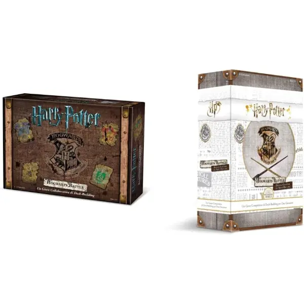 Scatola del gioco da tavolo cooperativo Harry Potter Battaglia a Hogwarts