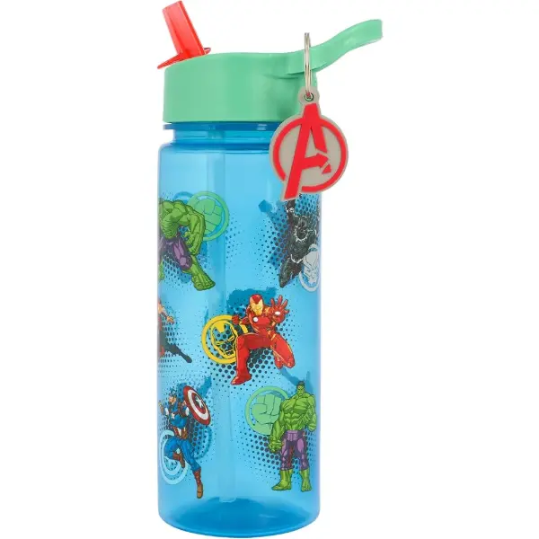 Borraccia Marvel Avengers da 500 ml con cannuccia e Capitan America